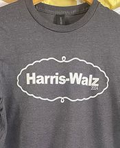 Harris Walz Ice Cream Logo Dark Blue Heather T-shirt